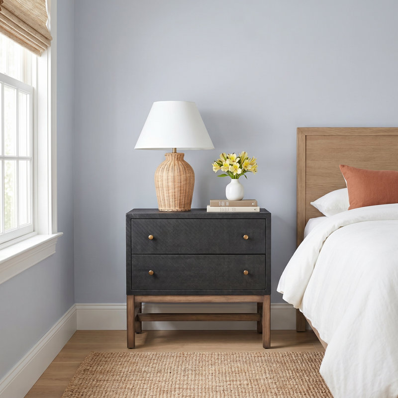 Birch Lane™ Hakana 2-Drawer Raffia Nightstand & Reviews | Wayfair